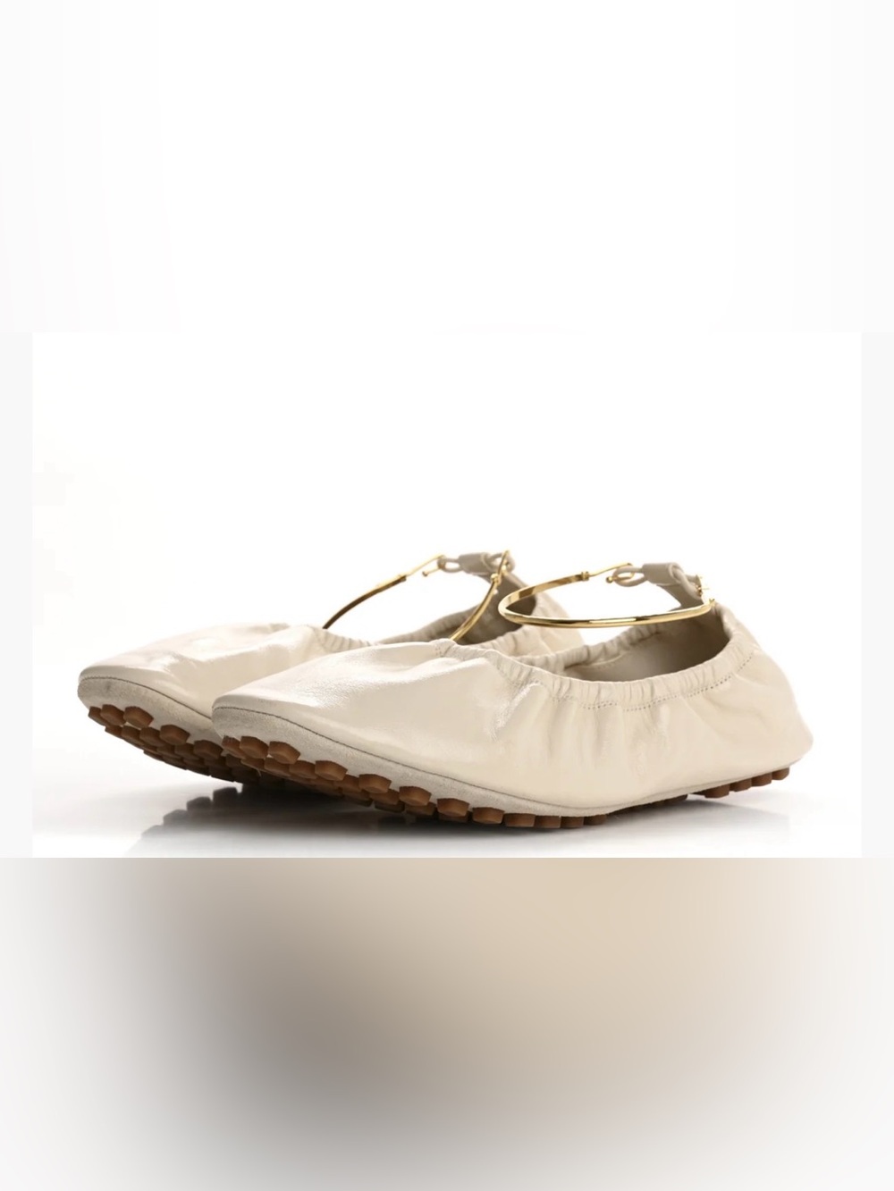 FENDI
Vitello Filo Ballerina Flats Shell 7.5